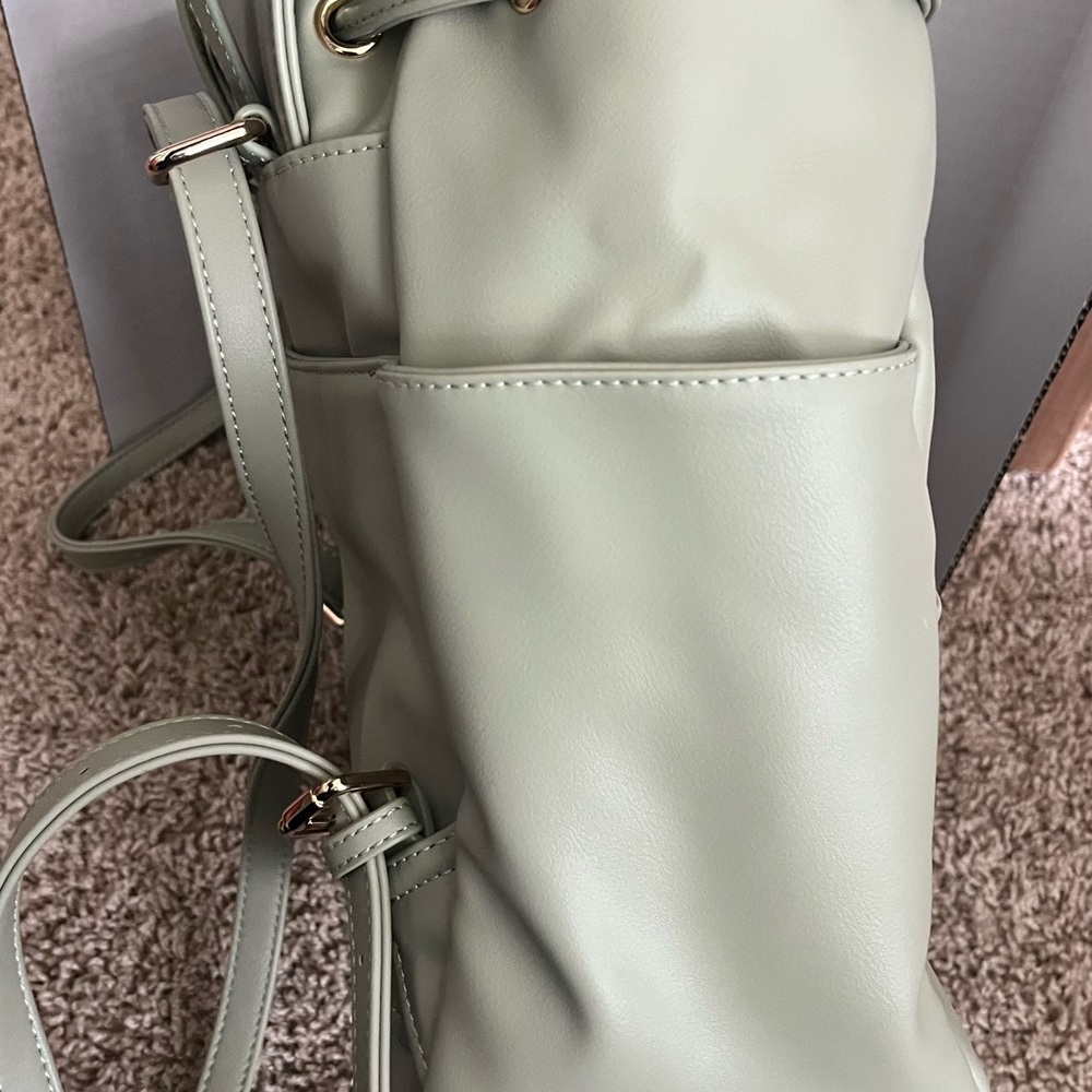White Elm Sage Luna Drawstring Backpack - Picture 4 of 11